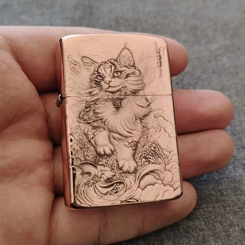 Vintage Collectible Lighters - Encendedor de Petróleo de Cobre Rojo