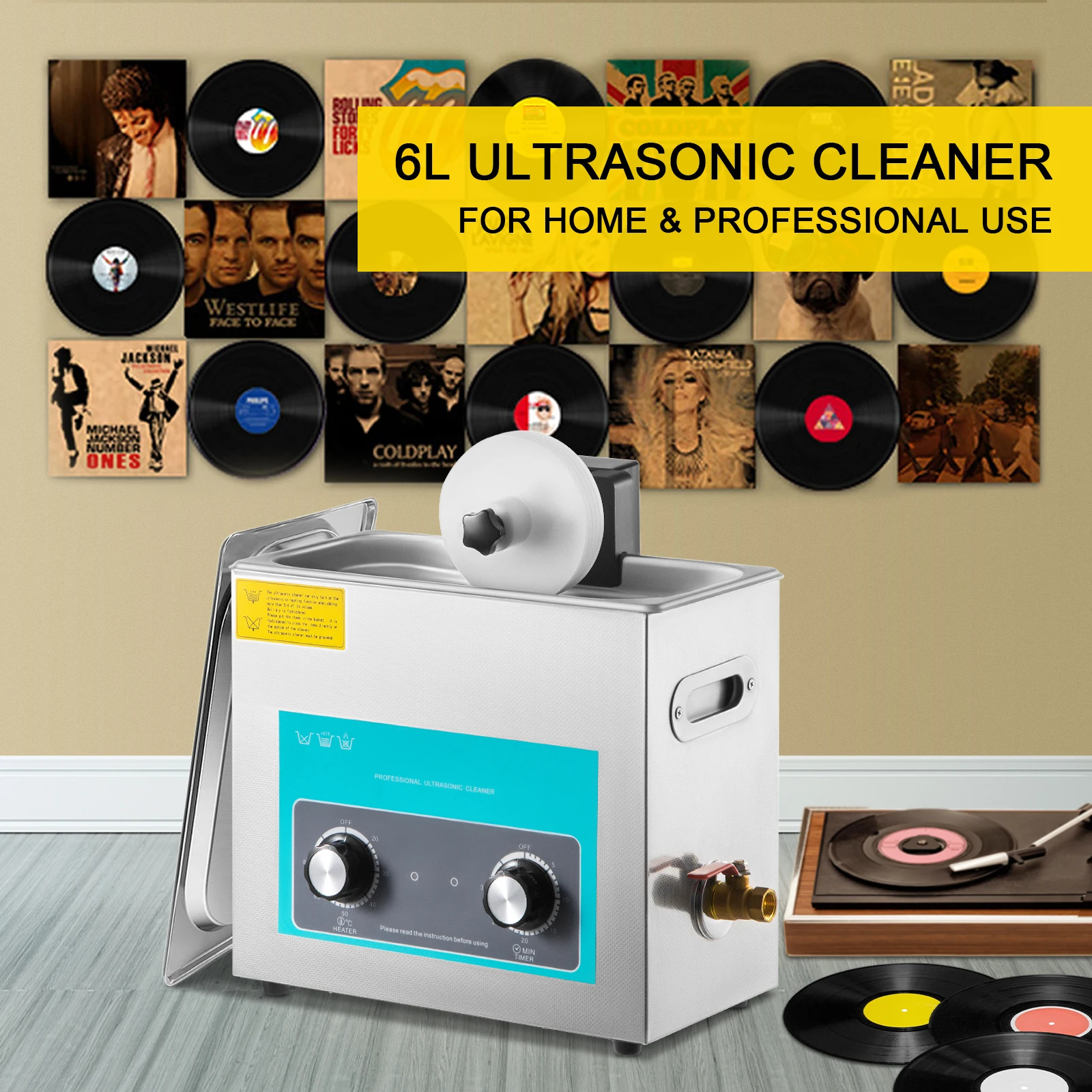 Vinyl Record Cleaner - Limpiador ultrasónico de discos de vinilo