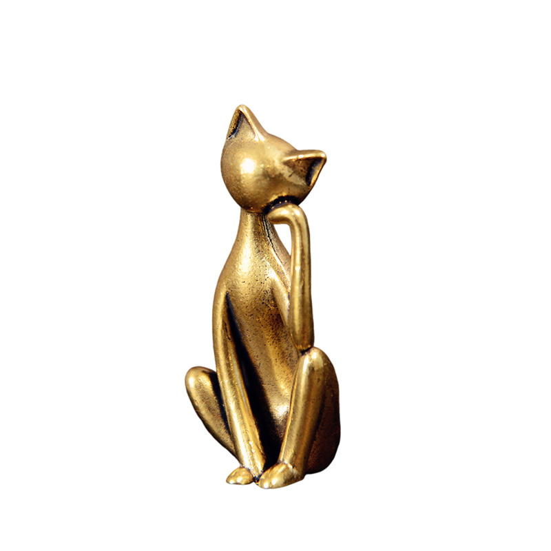Vintage Collectible Christmas Ornaments - Figuras de Gatos en Meditación, Adorno