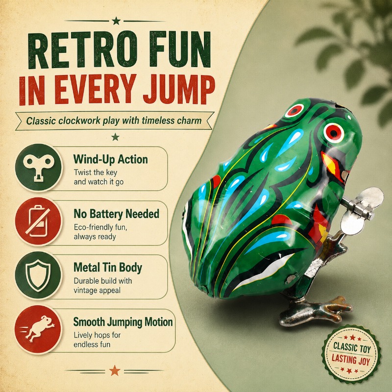 Rana de Lata Mecánica de Cuerd - Vintage And Collectible Toys reseña y precio