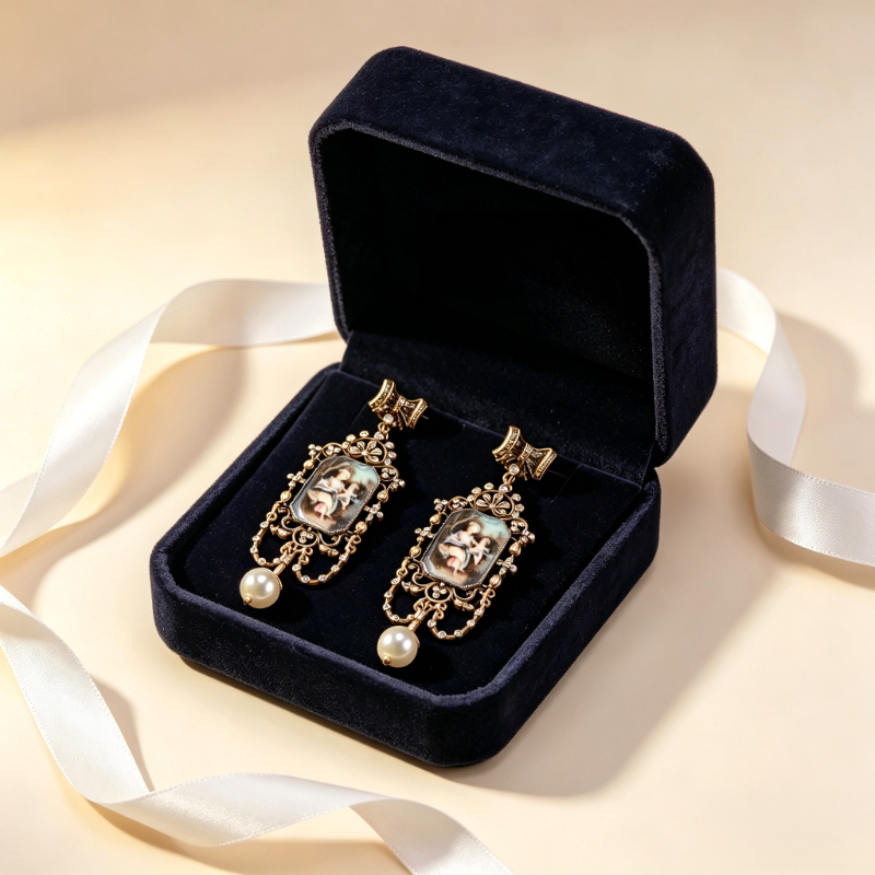Pendientes de estilo retro con - Vintage Collectible Figures reseña y precio
